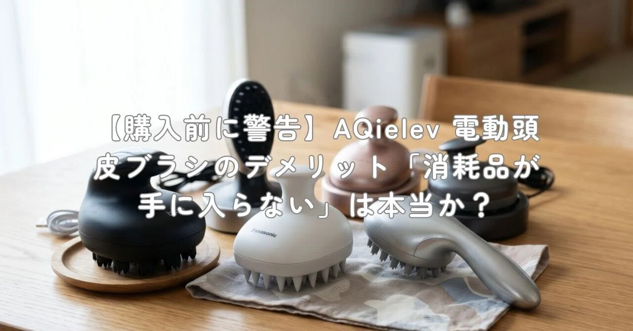 購入前に警告】AQielev 電動頭皮ブラシのデメリット「消耗品が手に入ら
