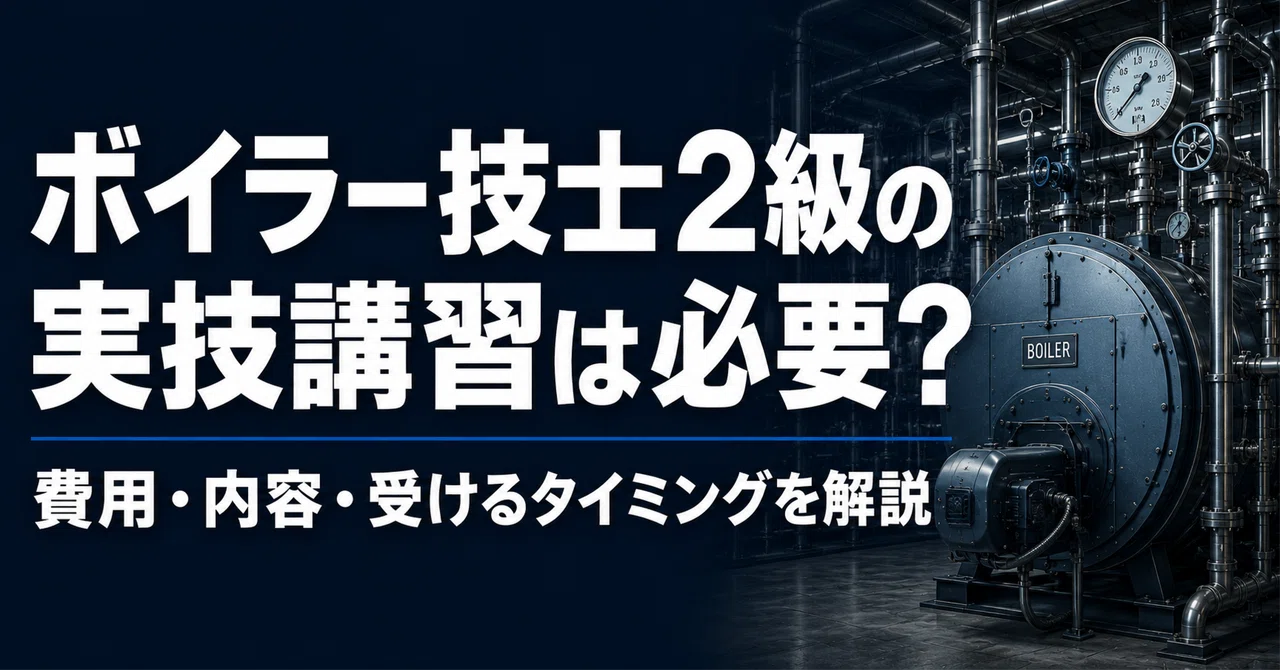 ボイラー技士2級の実技講習は必要？費用・内容・受けるタイミングを