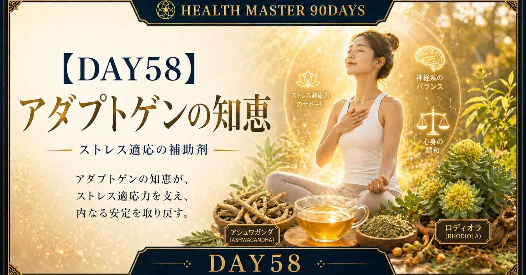 DAY58】アダプトゲンの知恵：ストレス適応の補助剤｜エム・健康オタク