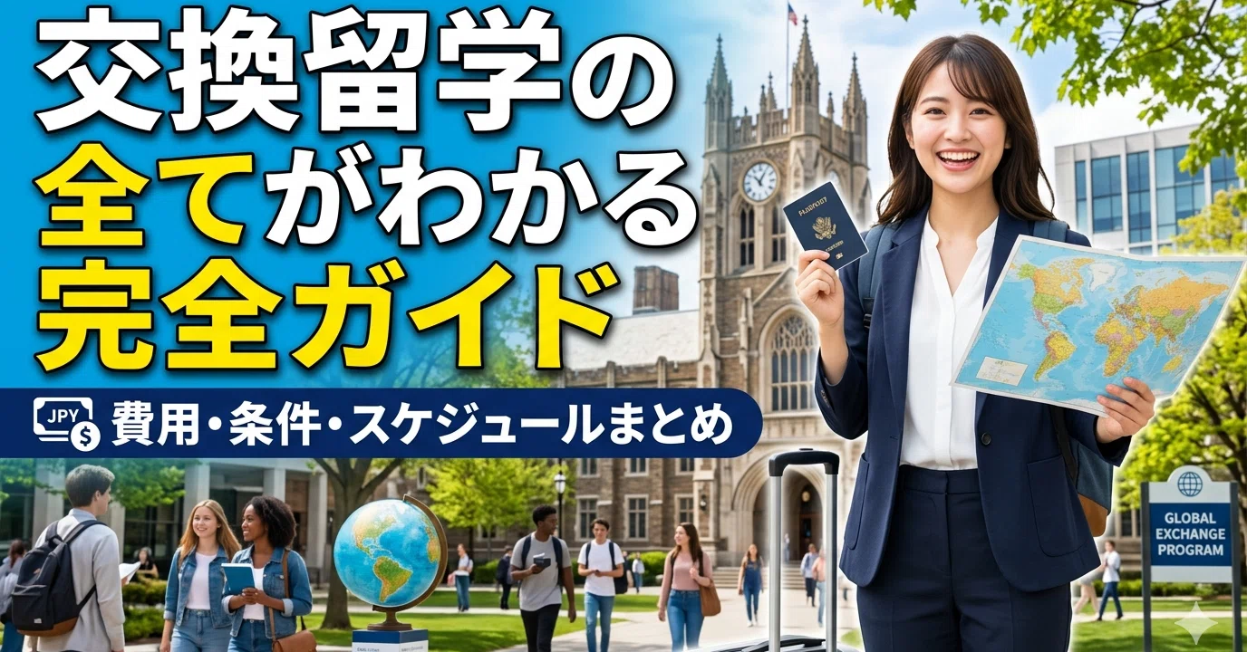 交換留学の全てがわかる完全ガイド｜費用・条件・スケジュールまとめ
