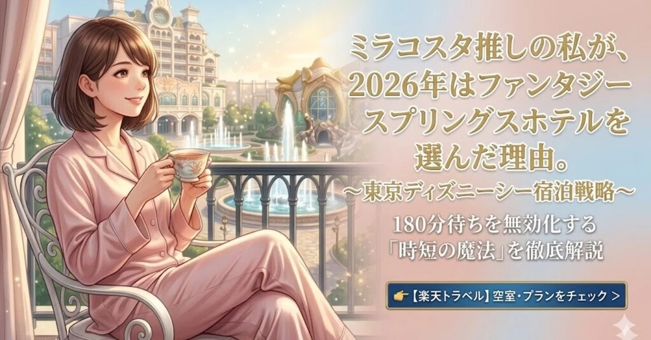 ミラコスタ推しの私が、2026年は「ファンタジースプリングスホテル」を