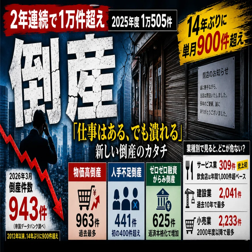 仕事があっても潰れる時代——2026年、日本の倒産が変わった｜ujm.nanoha