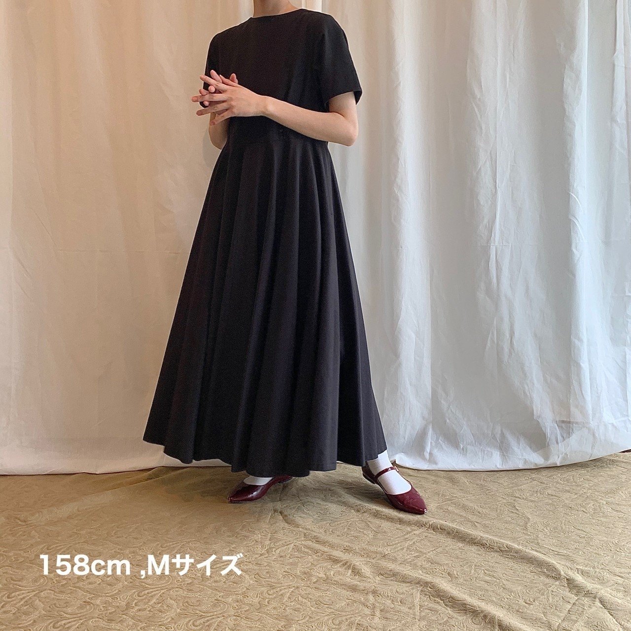 ワンピース foufou THE DRESS 09 open collar dress foufou【THE DRESS #09】open collar dress