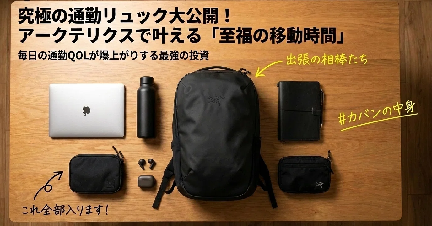 【極美品✨blade 24/人気】アークテリクス　リュック　大容量　通勤　会社員 アークテリクスビジネスリュックおすすめ3選！通勤を快適にするメンズ