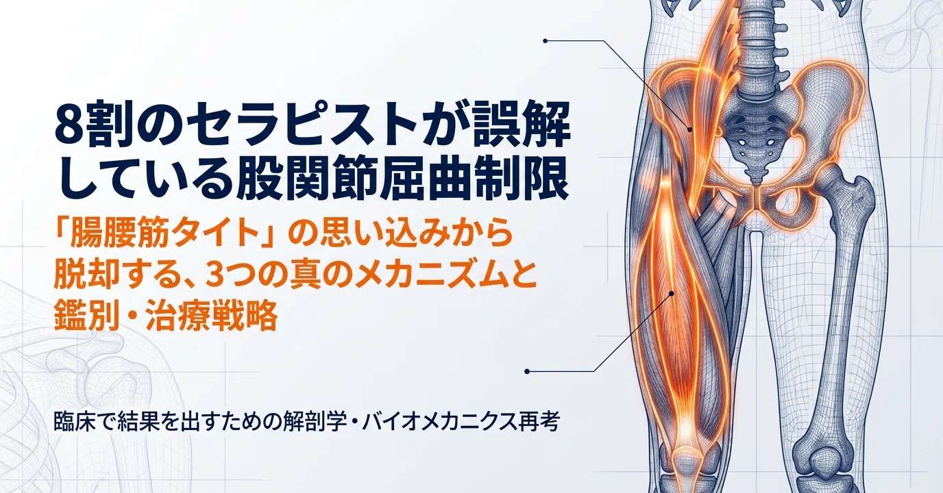 8割のセラピストが誤解しているー「股関節屈曲制限＝腸腰筋タイト