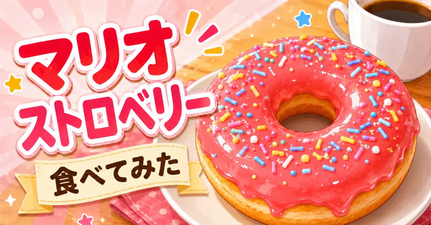 クリスピー・クリーム・ドーナツ「マリオ ストロベリー」は甘すぎる
