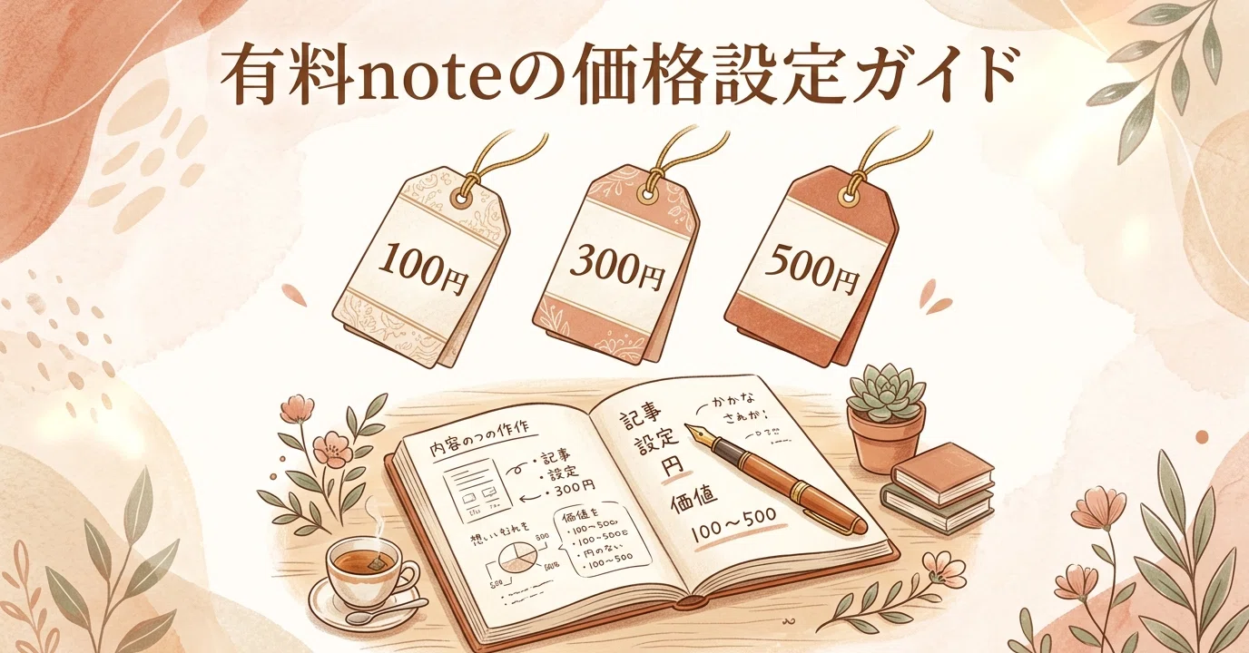 有料noteの価格設定ガイド｜100円・300円・500円で売れ行きは変わる 