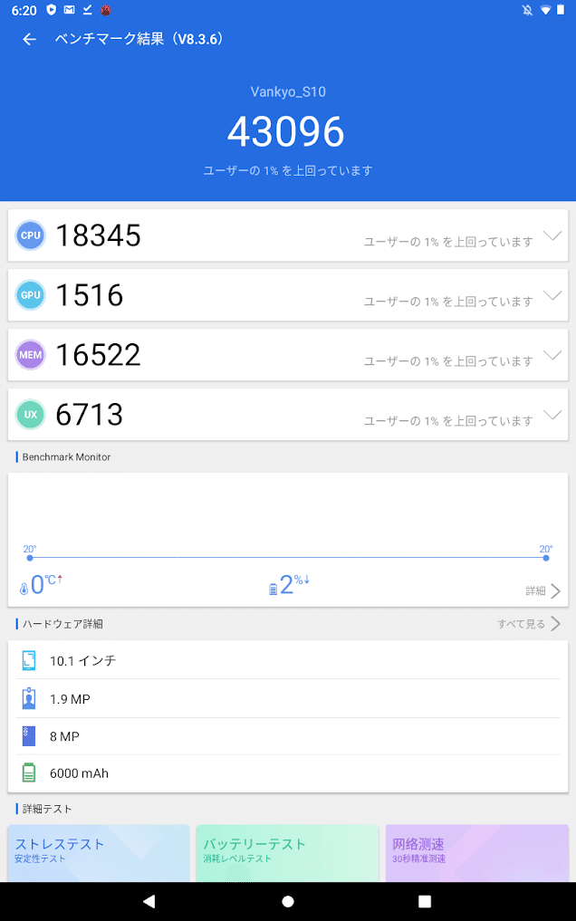 1万円で10インチタブレットのvankyo S10 レビュー T8 Note