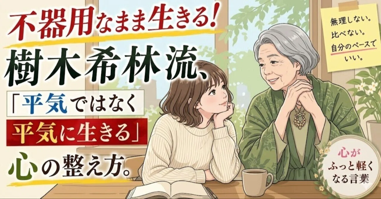 不器用なまま生きる！樹木希林流、「平気ではなく平気に生きる」心の
