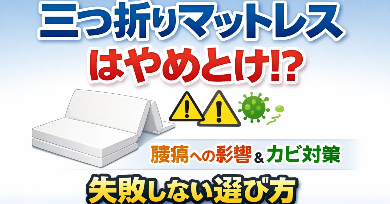 三つ折りマットレスはやめとけ？腰痛やカビ対策と失敗しない選び方