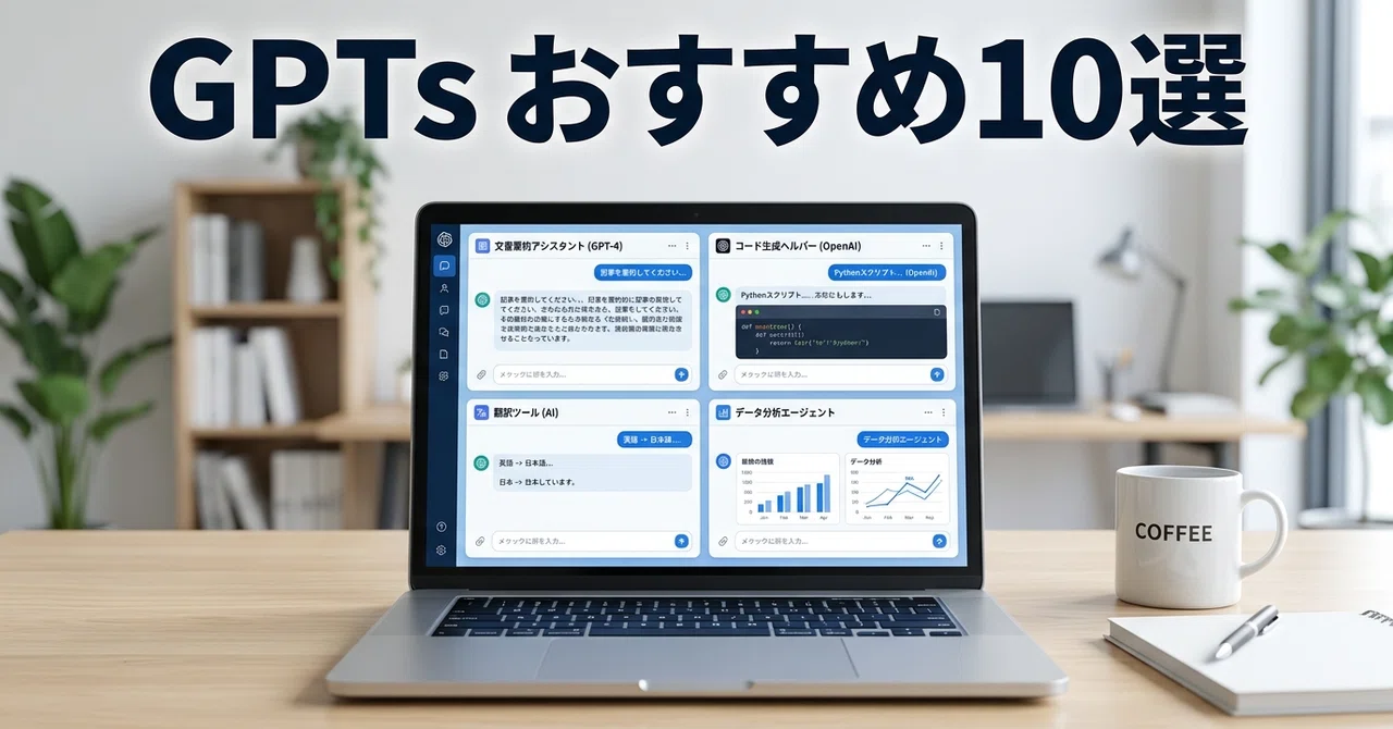 ChatGPTのGPTsおすすめ10選｜仕事効率が2倍になる実用カスタムGPT｜あいラボ