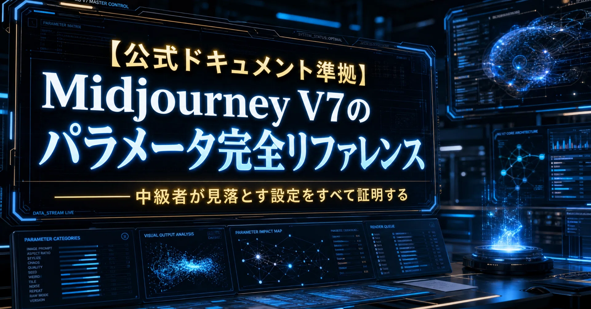 公式ドキュメント準拠】Midjourney V7のパラメータ完全リファレンス