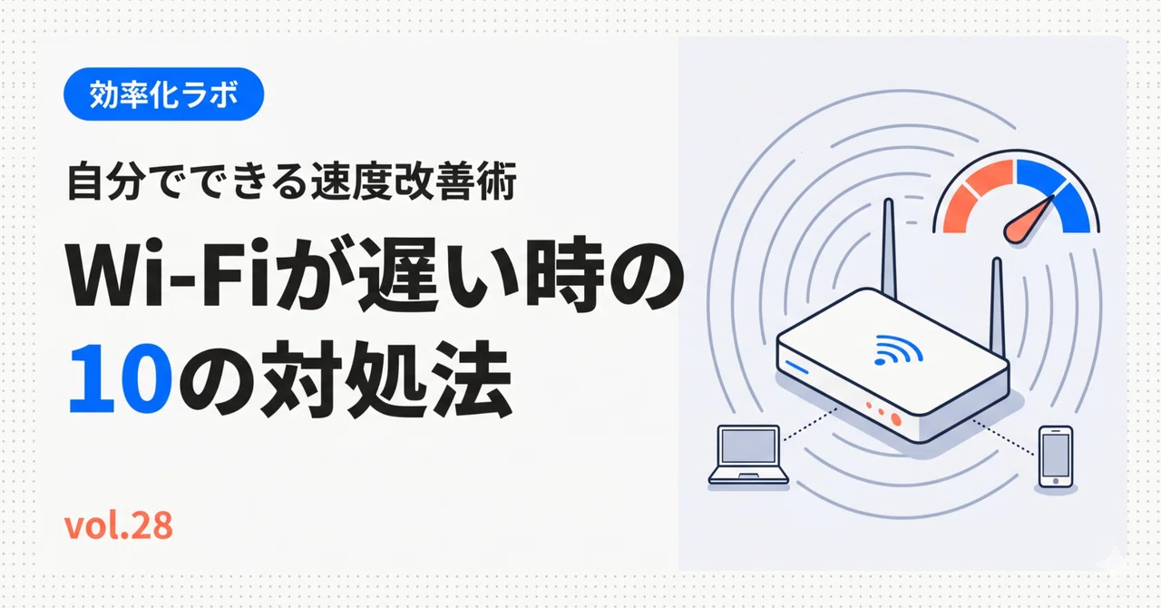 10 DIY Solutions for When Your Wi-Fi Is Slow｜効率化ラボ