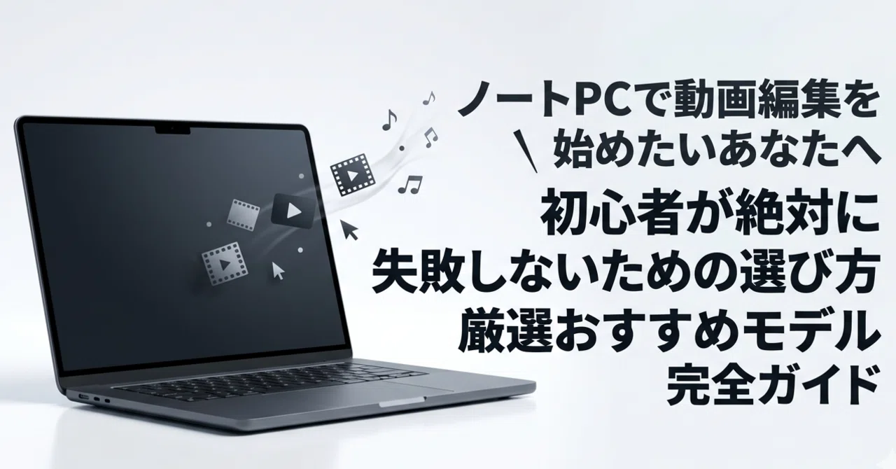 ノートPCで動画編集を始めたいあなたへ。初心者が絶対に失敗しないため