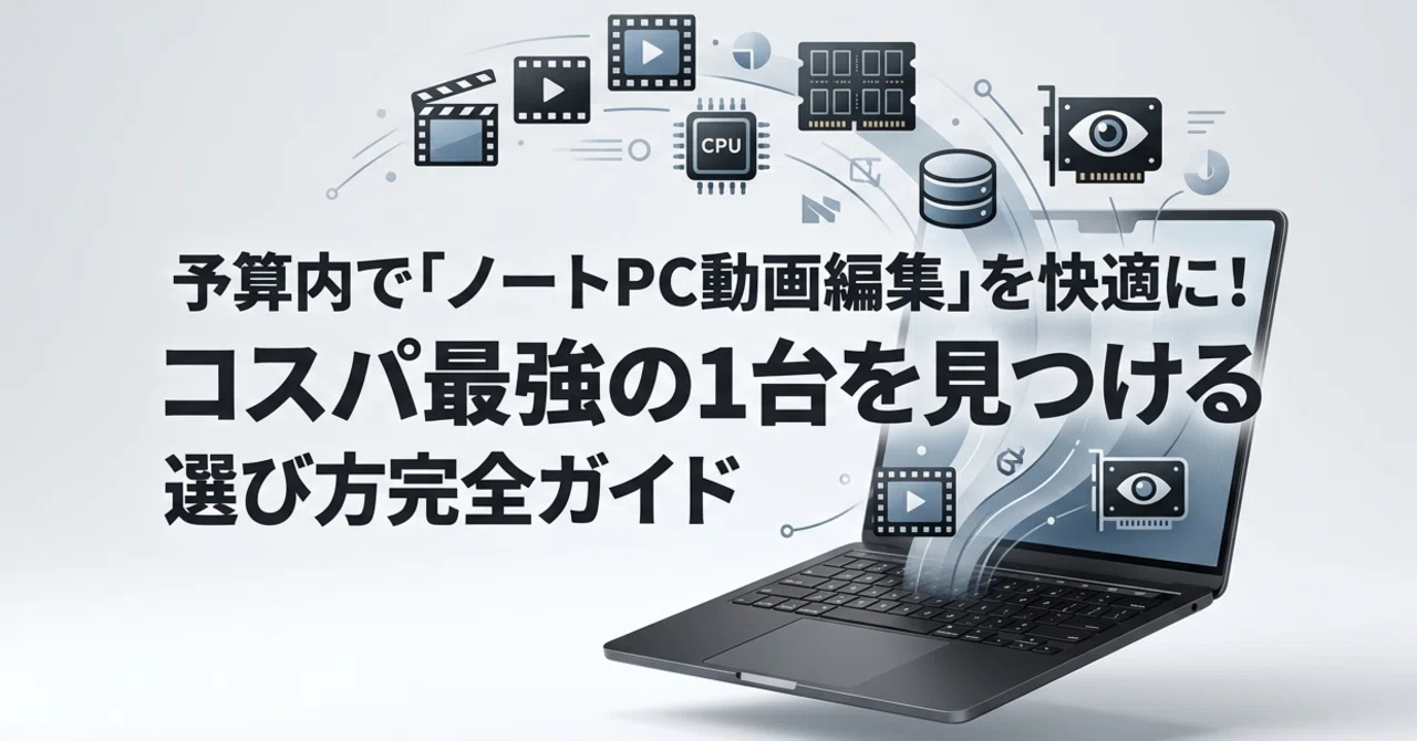 予算内で「ノートPC動画編集」を快適に！コスパ最強の1台を見つける