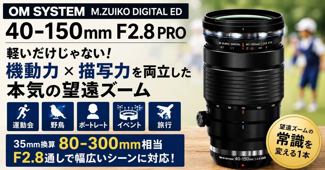 望遠ズーム 100-400mm相当をカバーする超望遠ズームレンズ「M.ZUIKO DIGITAL ED 50