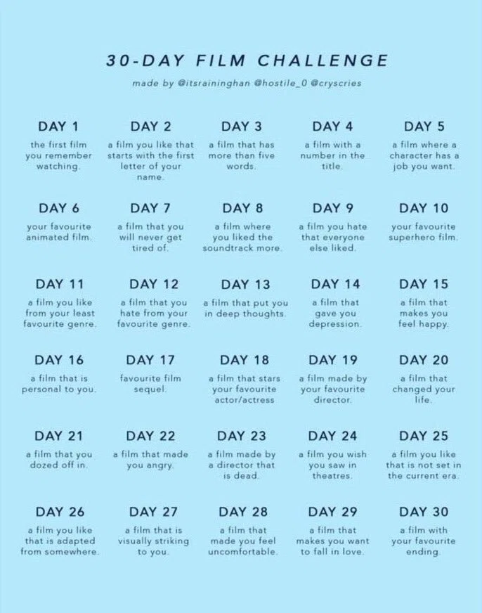 30 Day Film Challenge 1 15 みと Note