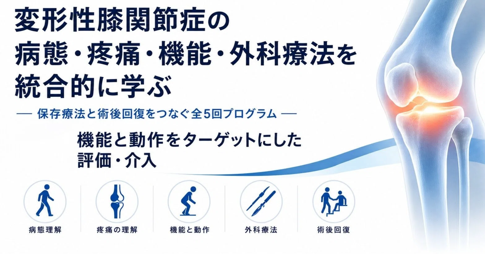 変形性膝関節症（膝OA）の病態理解と機能改善アプローチ〜疼痛・歩行