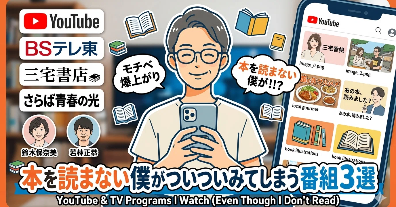 本を読まない僕のYouTubeが「本」で埋め尽くされた理由&ついつい見て