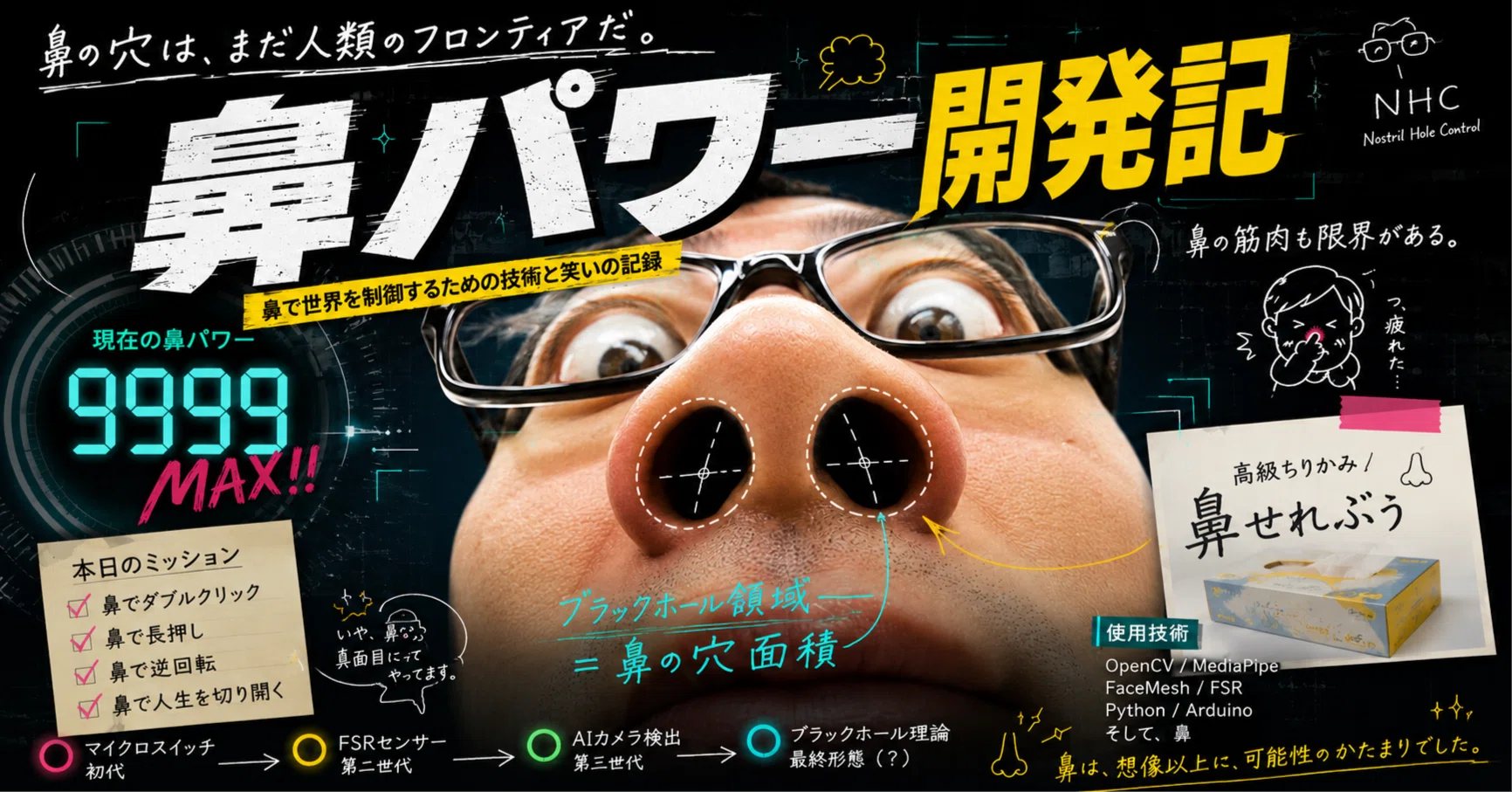 鼻スースー　特大サイズ！ 鼻パワー開発記｜たなかつ