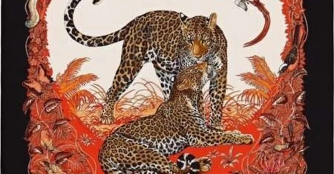 HERMÈS-PARIS ヒョウ柄ブランケット エルメス Hermes ブランケット 毛布 ユニーク ヒョウ柄 高品質