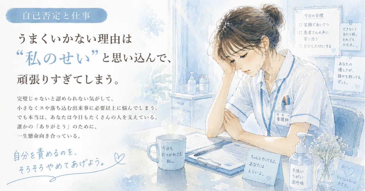 自己否定と仕事｜頑張っているのに苦しい理由｜SANACO（さなこ）｜心と体を整える看護師・セルフケアコーチ