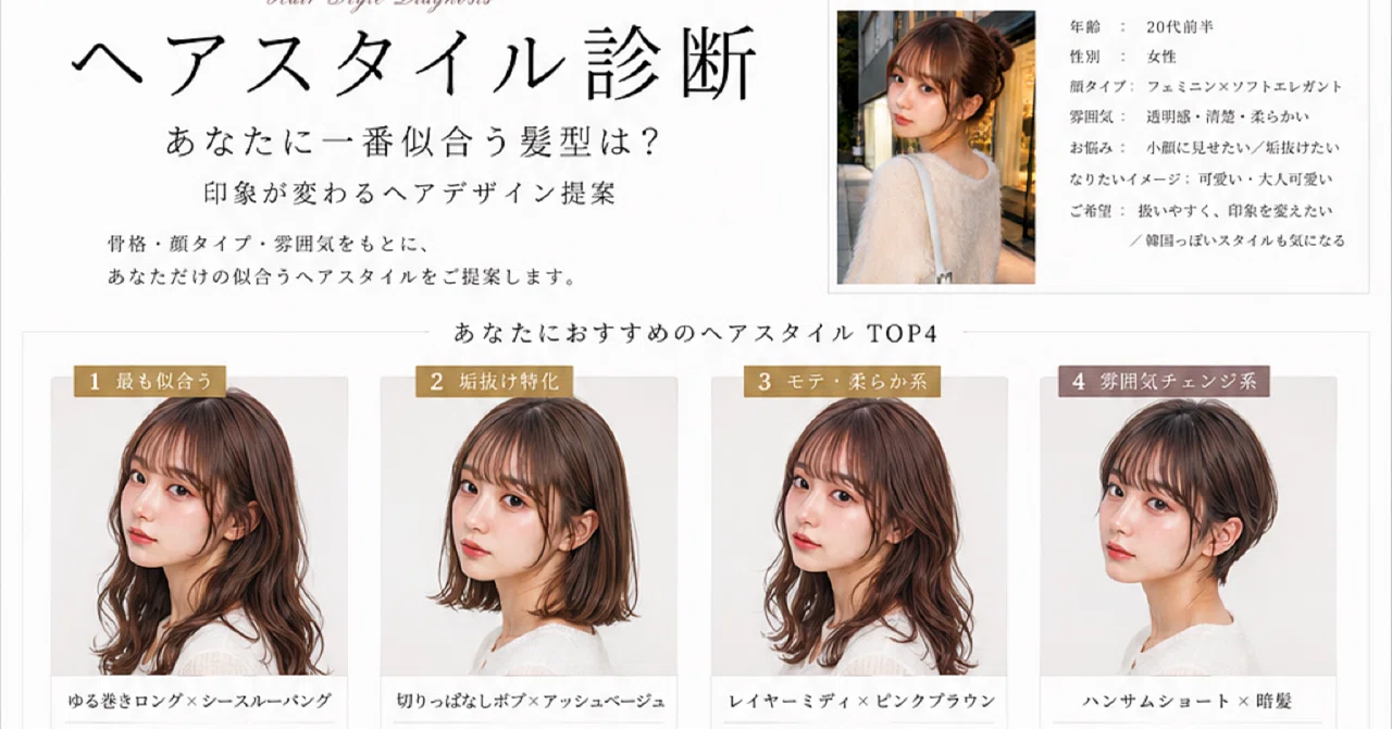 ChatGPTで顔診断・髪型診断表を作る方法｜次六祐輝🎈JirokuYuki