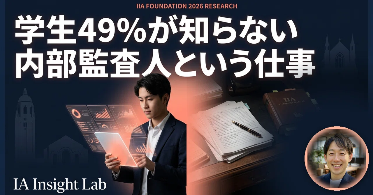 学生の49%が「内部監査が何か分からない」—IIA Foundation 2026年人材