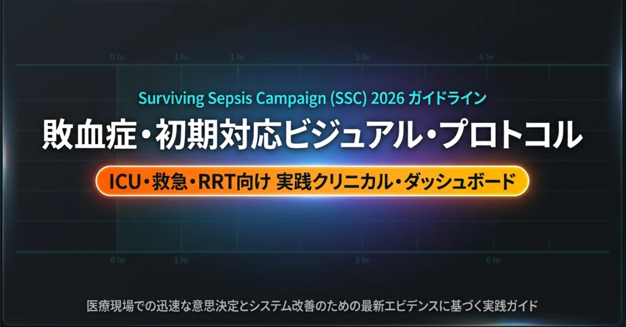 ICU)敗血症診療の新たな道標：SSCガイドライン2026が浮き彫りにする