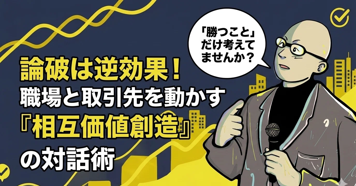 交渉力】「論破すれば勝ち」は逆効果。職場と取引先を動かす「相互価値