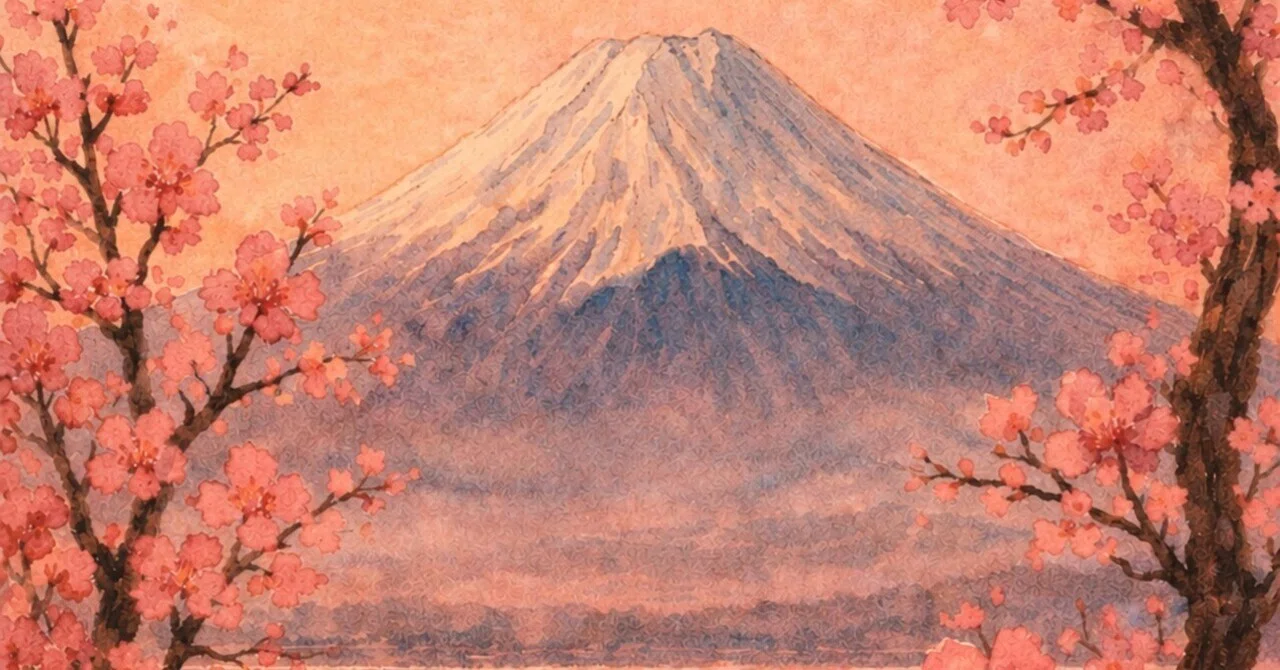 花めくころ AI桜富士山日本風景画｜GANDEAUX（がんどうあつし）