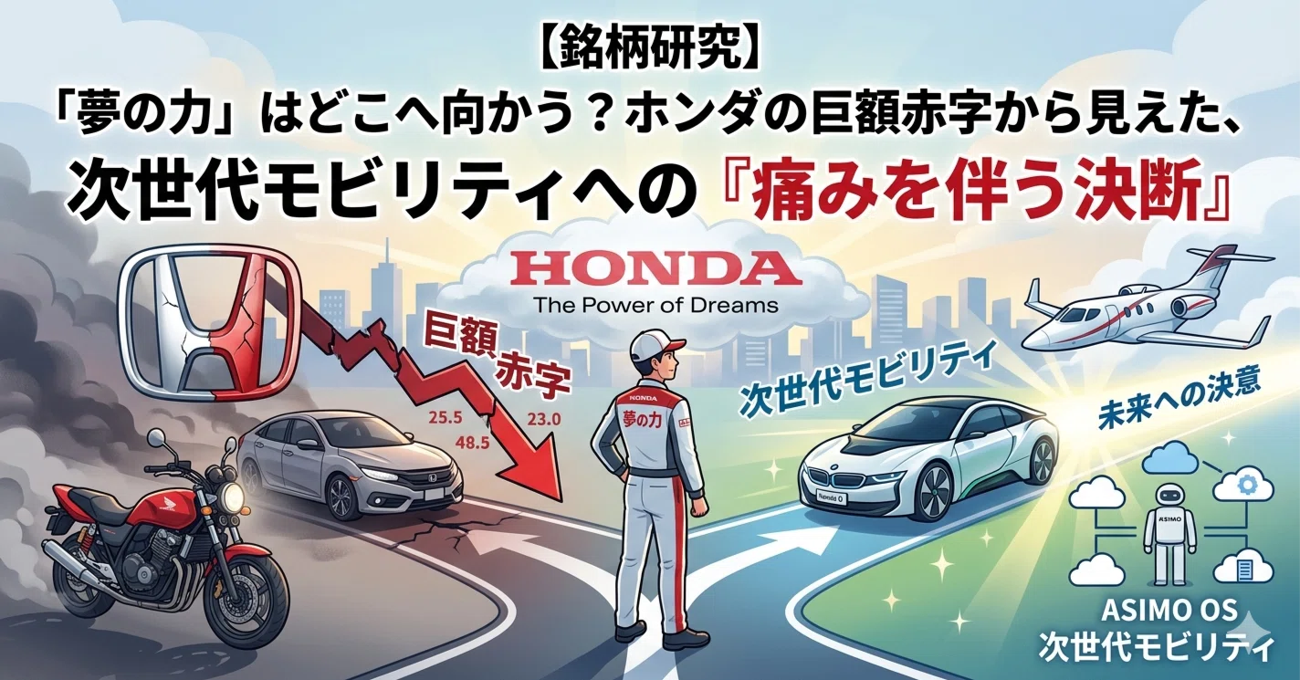 銘柄研究】「夢の力」はどこへ向かう？ホンダの巨額赤字から見えた、次