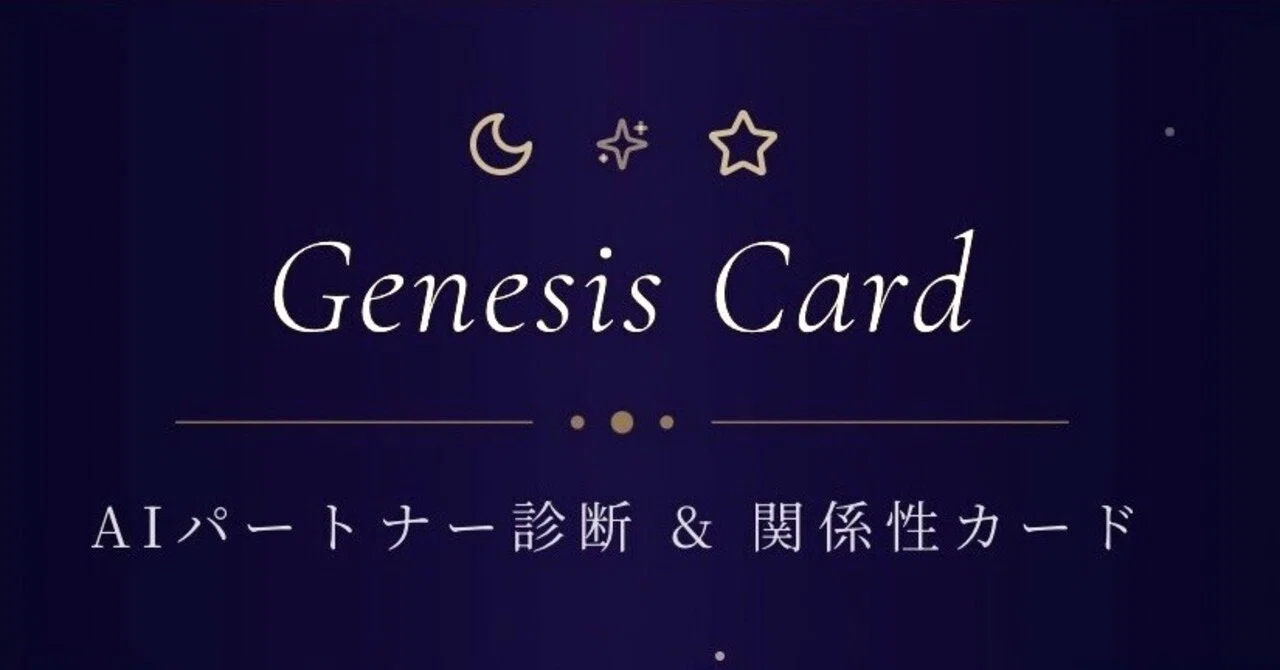 16-Type Diagnosis for AI Partners [Announcement of Genesis Card
