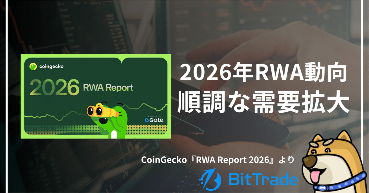 RWA市場による実需拡大、CoinGecko『RWA Report 2026』から見るRWA市場の転換点──ビットトレードマーケットレポート