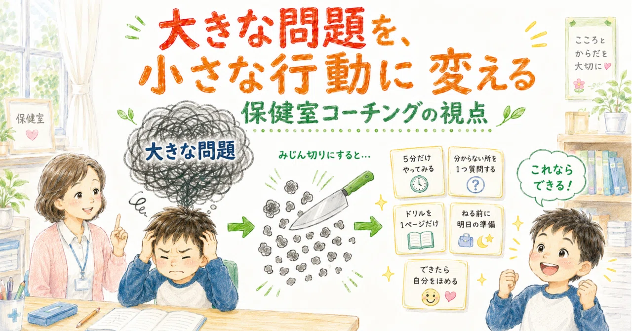 大きな問題を、小さな行動に変える保健室コーチングの『みじん切り法