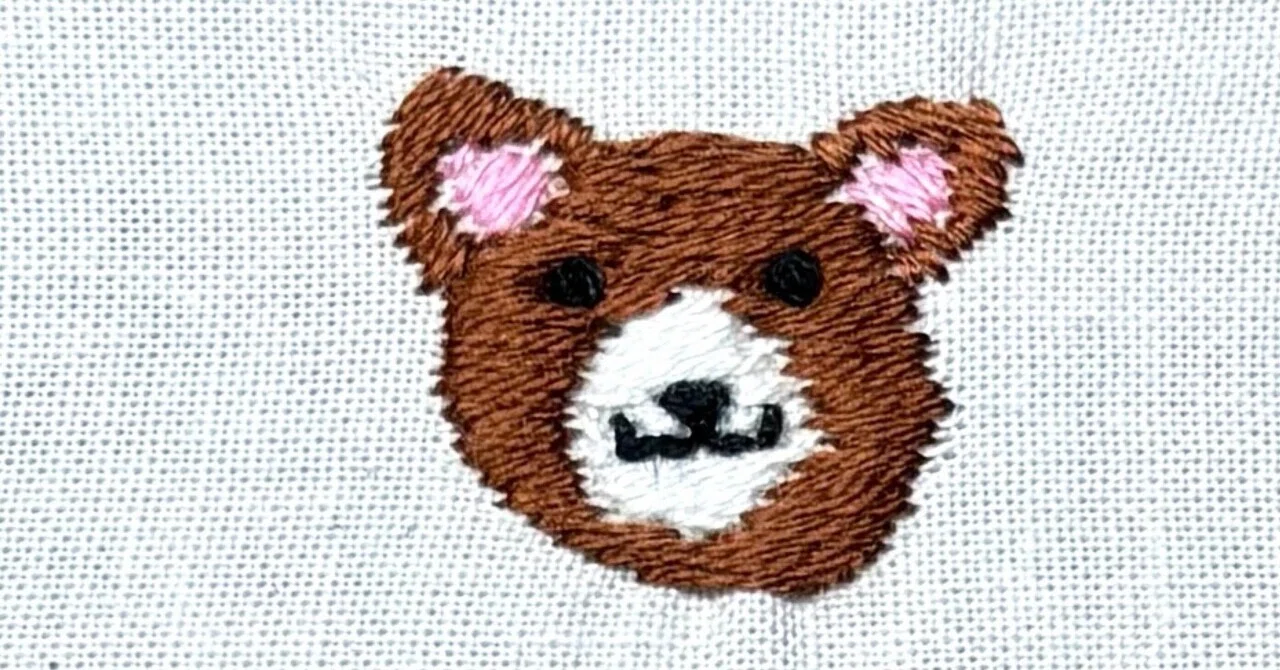 一緒に刺繍しよう！動物編第3回「クマ🐻」【刺繍図案無料配布中