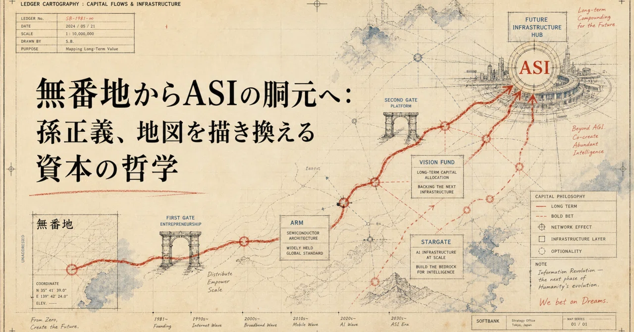 無番地からASIの胴元へ:孫正義、地図を描き換える資本の哲学(起業家のフィロソフィー:孫正義)|KumeHaya@データサイエンス起業家
