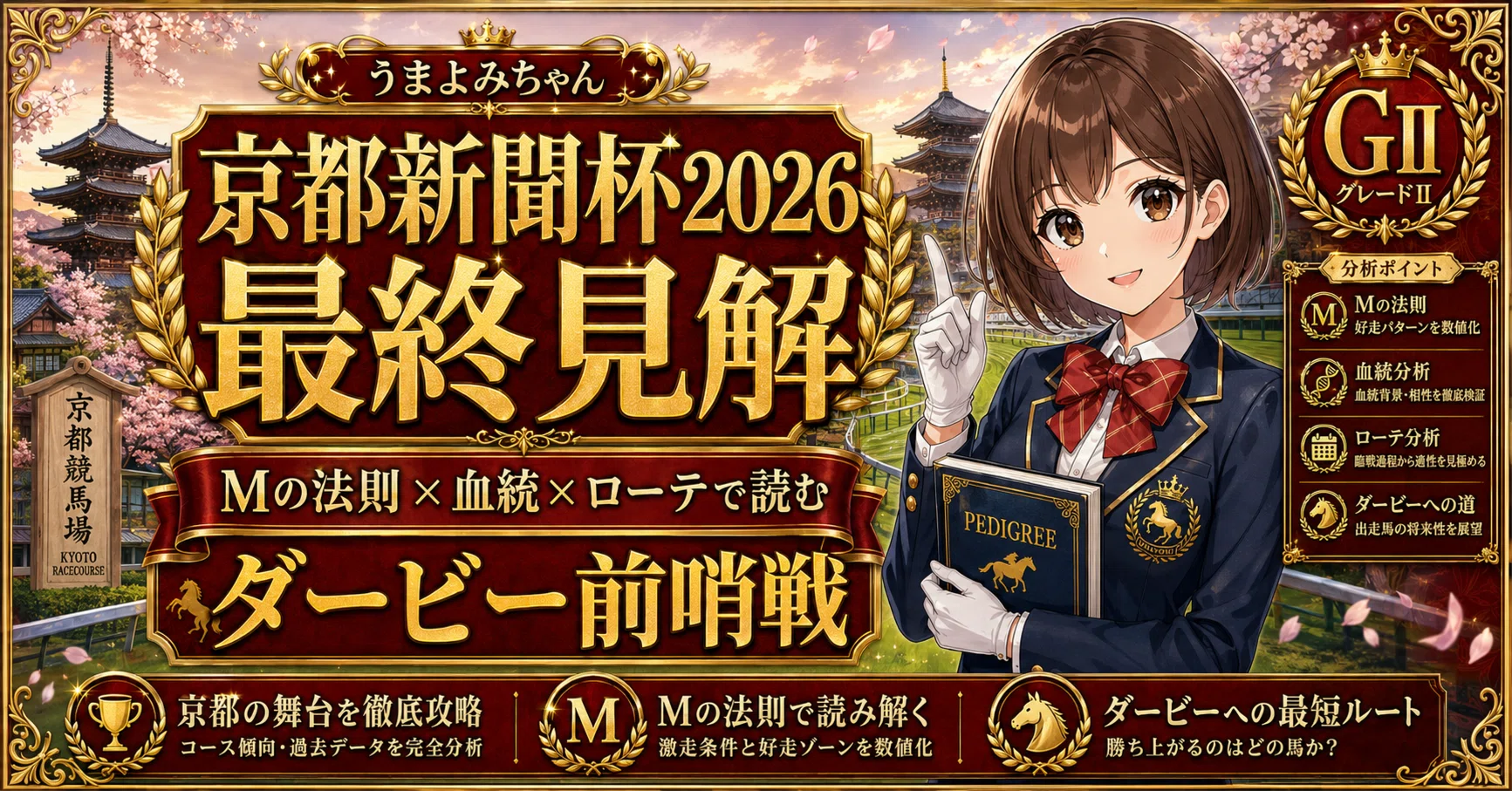 🎯的中！｜レース回顧あり！｜京都新聞杯2026 最終見解｜Mの法則×血統