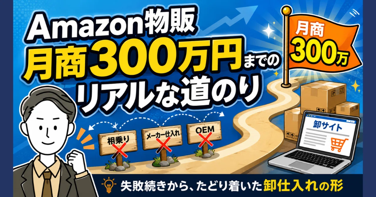 保存版】Amazon月商300万円への道のり＆学んだ物販失敗史｜相乗り・OEM