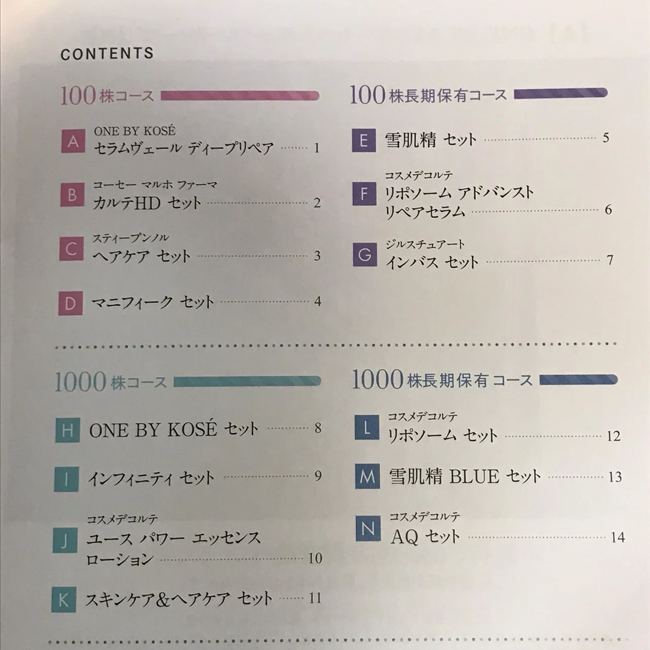 KOSÉより株主優待、届きました。銘柄：コーセーホールディングス（4922
