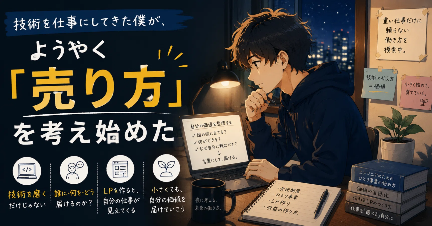 さかも(仕事多忙…)ページ 技術を仕事にしてきた僕が、ようやく「売り方」を考え始めた｜カイの
