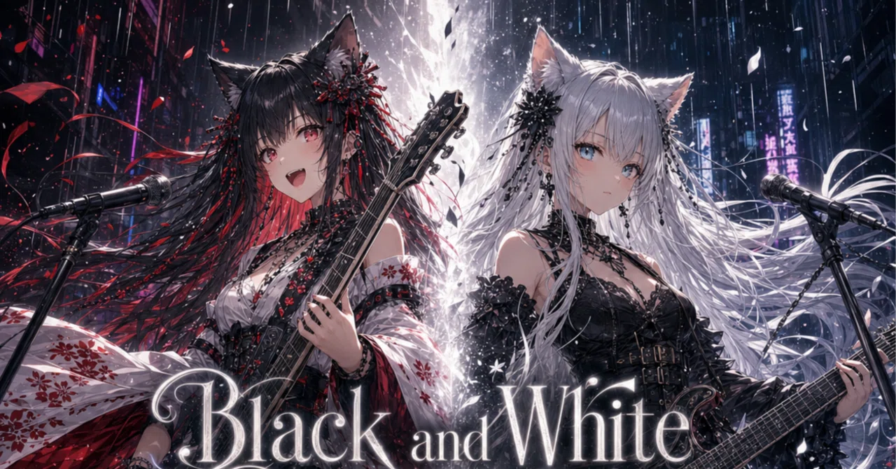 黒猫姫と白猫姫【ChatGPT Images 2.0】｜Hiropon64bit