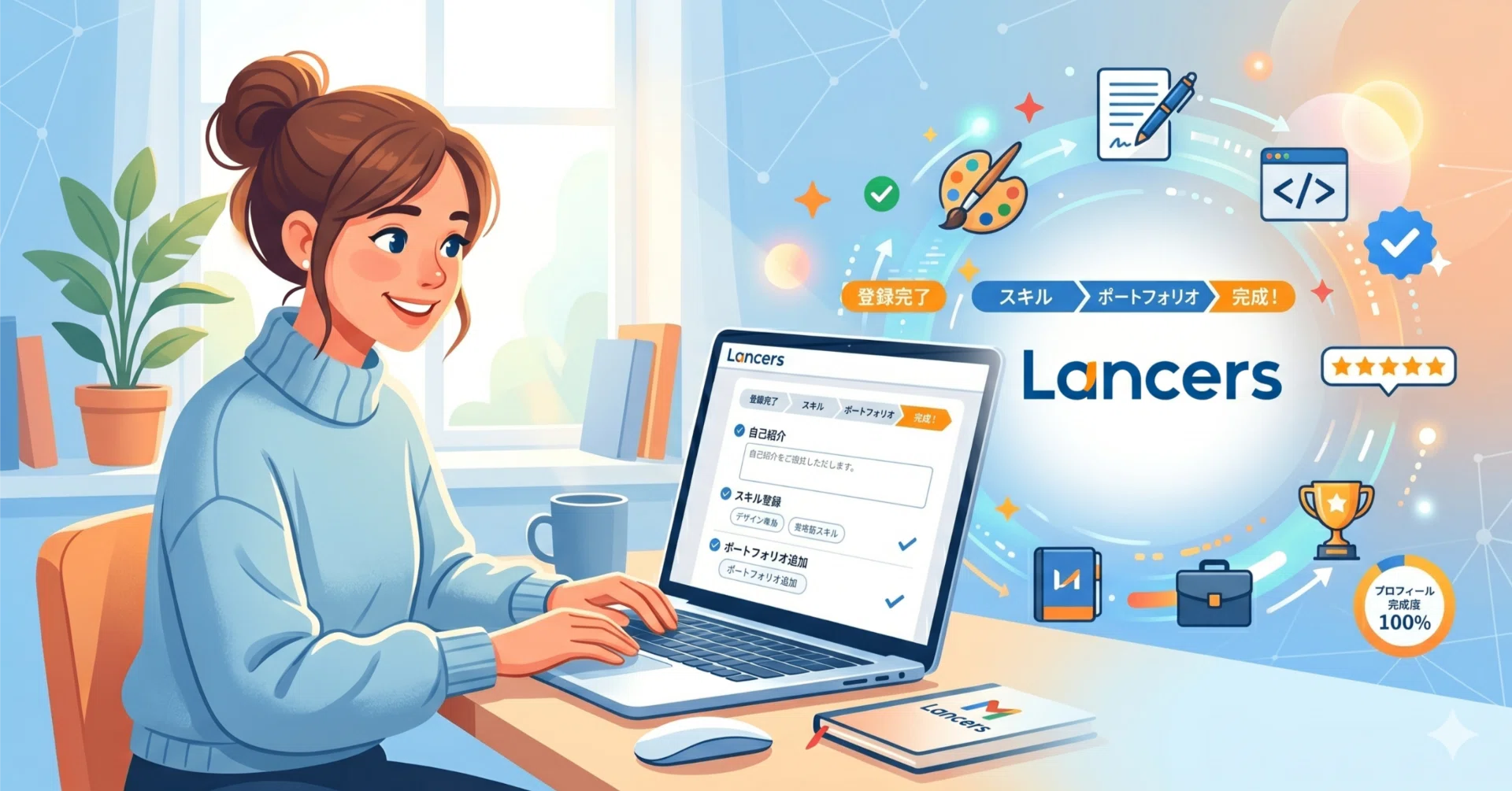 初心者向け】ランサーズの登録からプロフィールのつくりかたまで｜中井