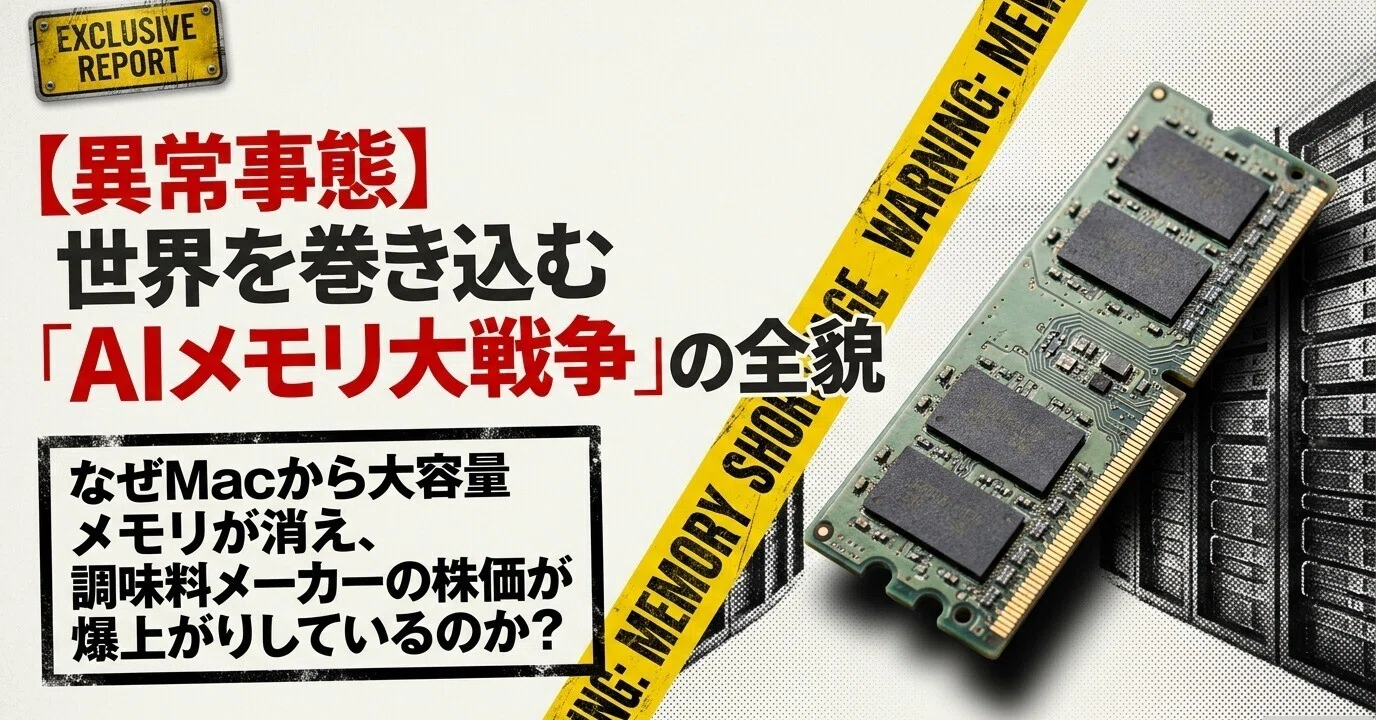 メモリが高すぎる！次世代メモリ市場とAI需要に伴う供給網の激変｜ゆい