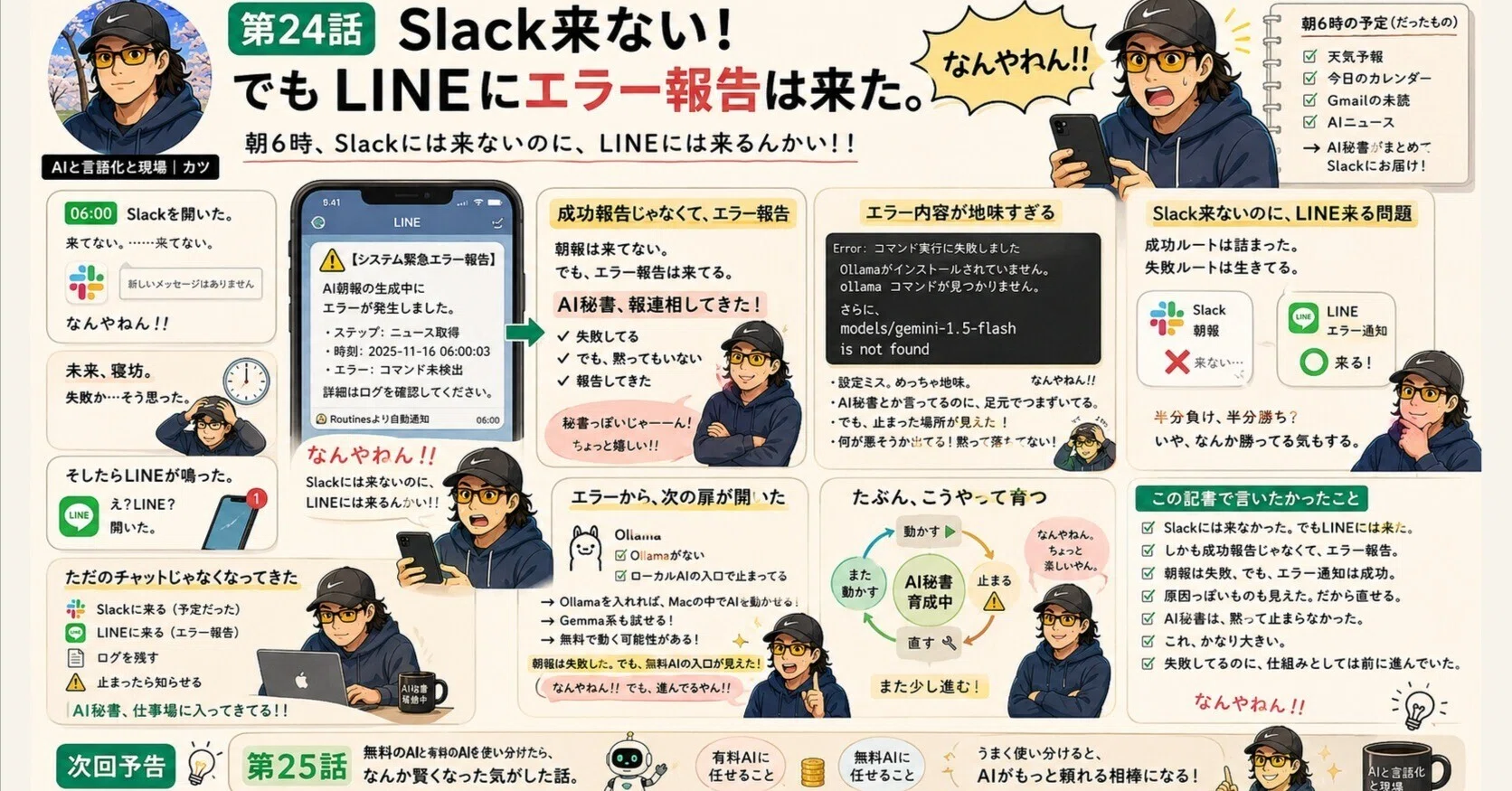 Episode 24: Slack didn't come! But an error report came to LINE