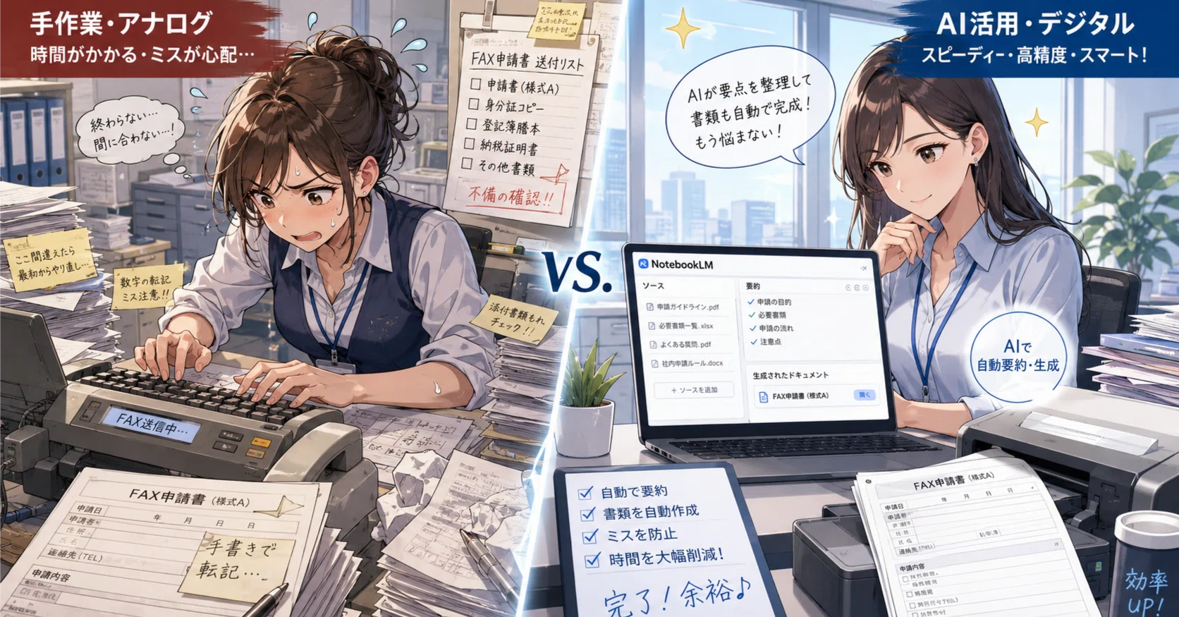 FAXの束をNotebookLMに投げたら、受付リストが3分でできた話