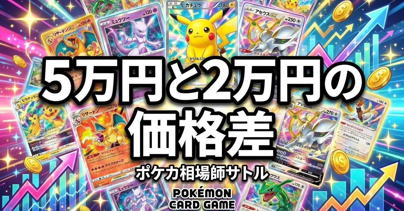 同じカードを持っていたのに、片方は5万円で売れて、片方は2万円で売れ