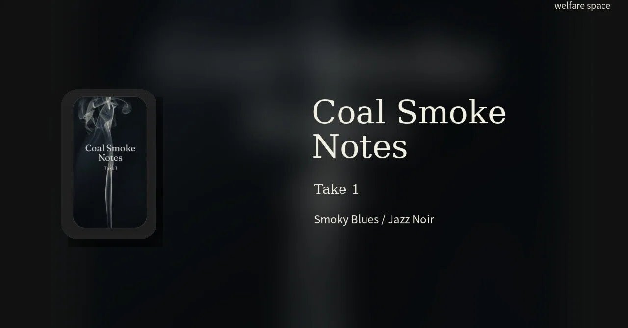 題名『smoke』 たばこの煙の向こうに残る音――『Coal Smoke Notes - Take 1』という夜