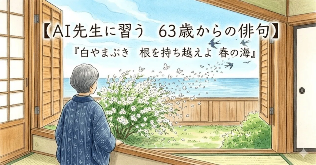 AI先生に習う 63歳からの俳句】第1回：白山吹と春の風｜あわいの余白
