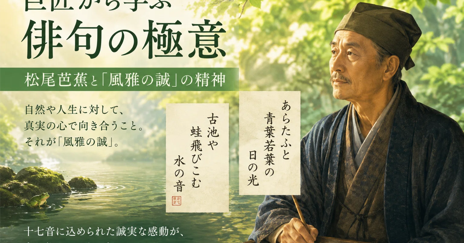 巨匠から学ぶ俳句：松尾芭蕉「風雅の誠」｜こばゆう｜俳句と日々